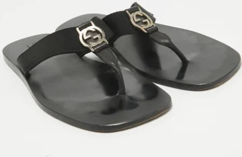 Gucci Vintage Pre-owned Canvas sandals Black Heren
