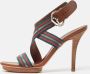 Gucci Vintage Pre-owned Canvas sandals Brown Dames - Thumbnail 2