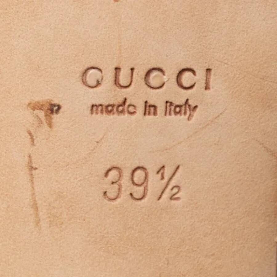 Gucci Vintage Pre-owned Canvas sandals Brown Dames