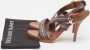 Gucci Vintage Pre-owned Canvas sandals Brown Dames - Thumbnail 9