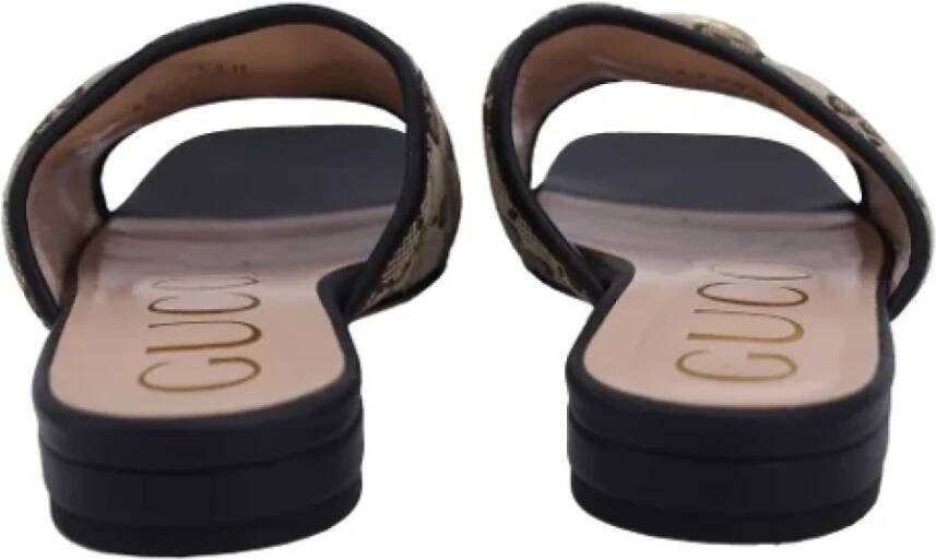 Gucci Vintage Pre-owned Canvas sandals Brown Dames