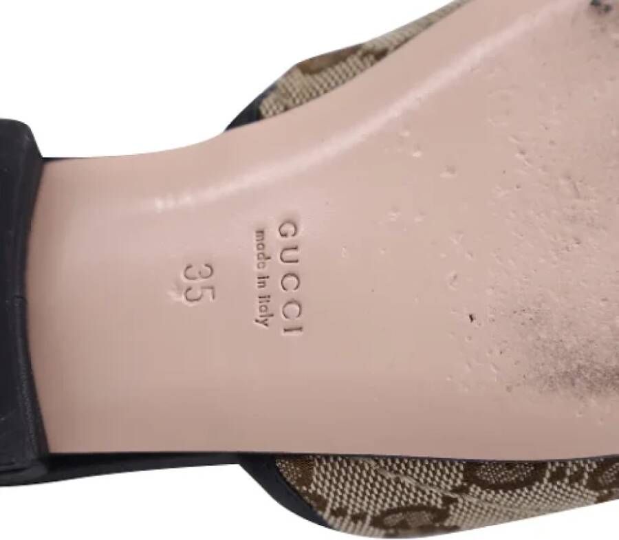 Gucci Vintage Pre-owned Canvas sandals Brown Dames