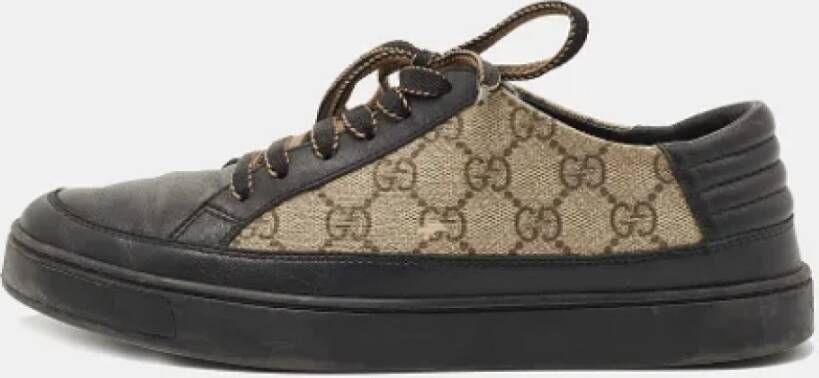 Gucci Vintage Pre-owned Canvas sneakers Beige Dames