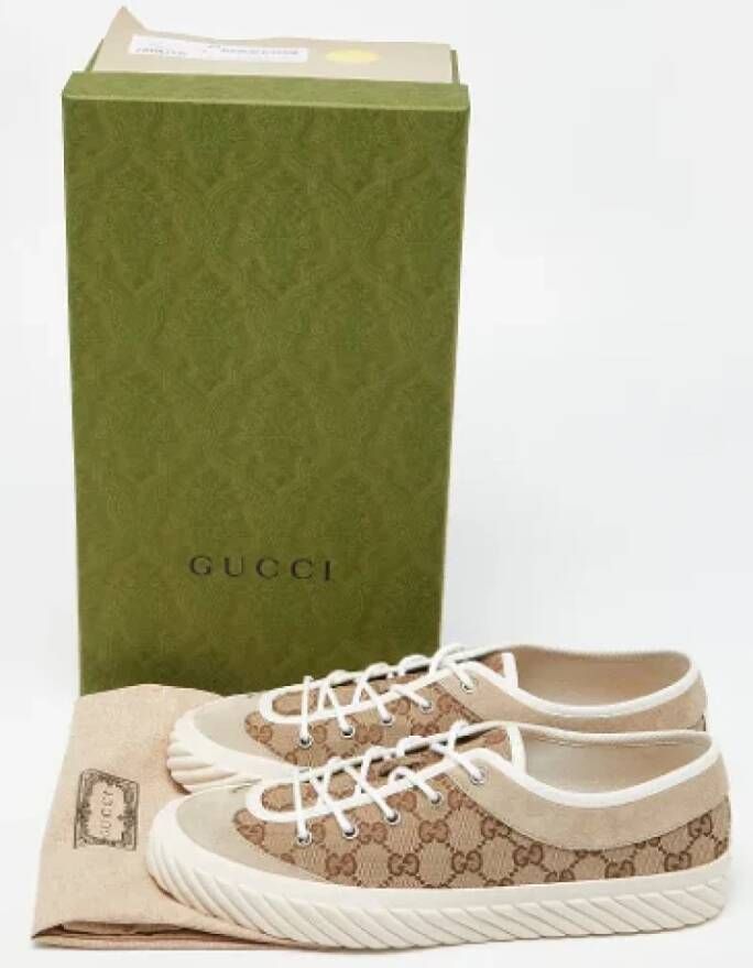 Gucci Vintage Pre-owned Canvas sneakers Beige Heren