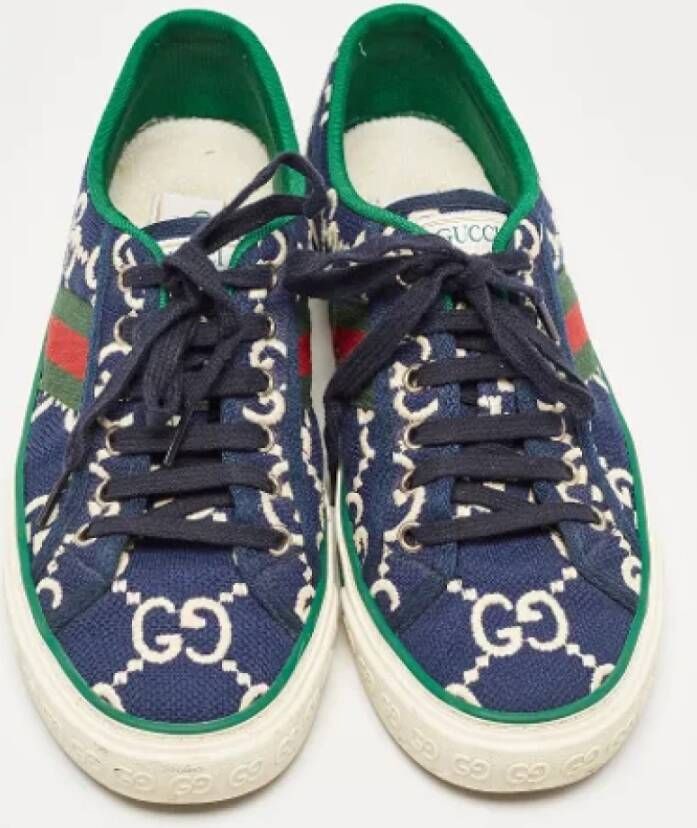 Gucci Vintage Pre-owned Canvas sneakers Blue Dames