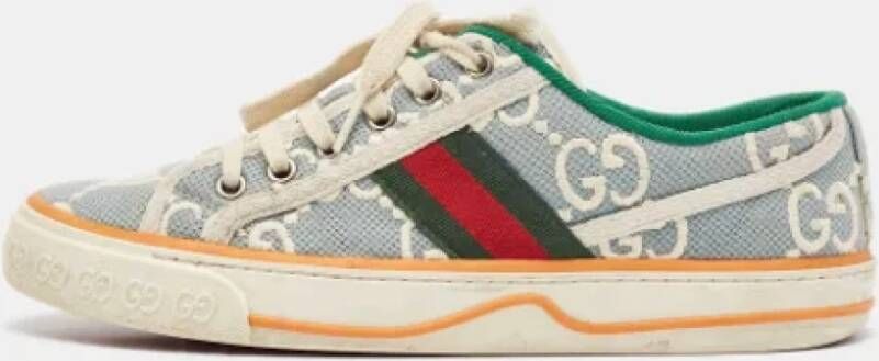 Gucci Vintage Pre-owned Canvas sneakers Blue Dames
