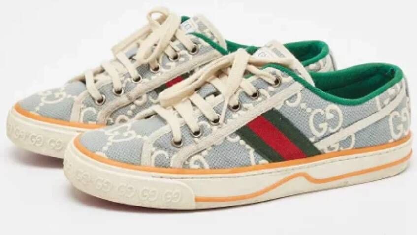 Gucci Vintage Pre-owned Canvas sneakers Blue Dames