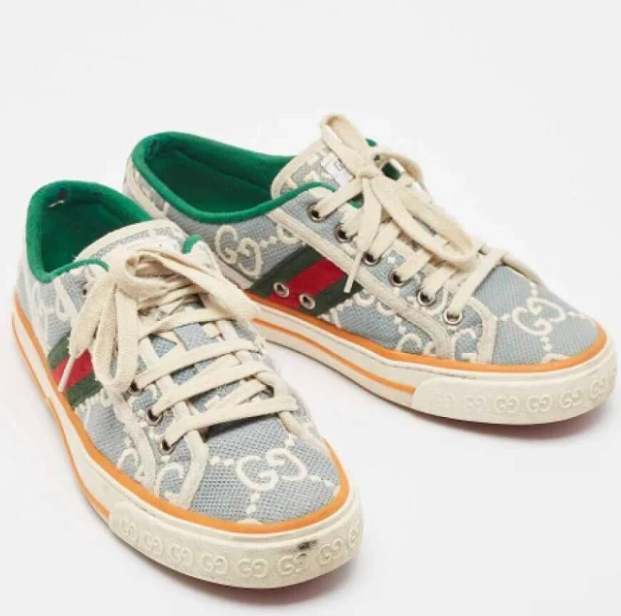 Gucci Vintage Pre-owned Canvas sneakers Blue Dames