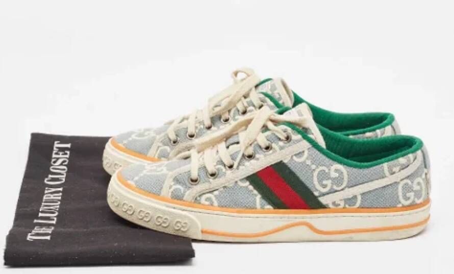 Gucci Vintage Pre-owned Canvas sneakers Blue Dames