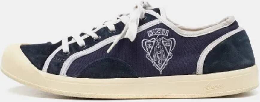 Gucci Vintage Pre-owned Canvas sneakers Blue Heren