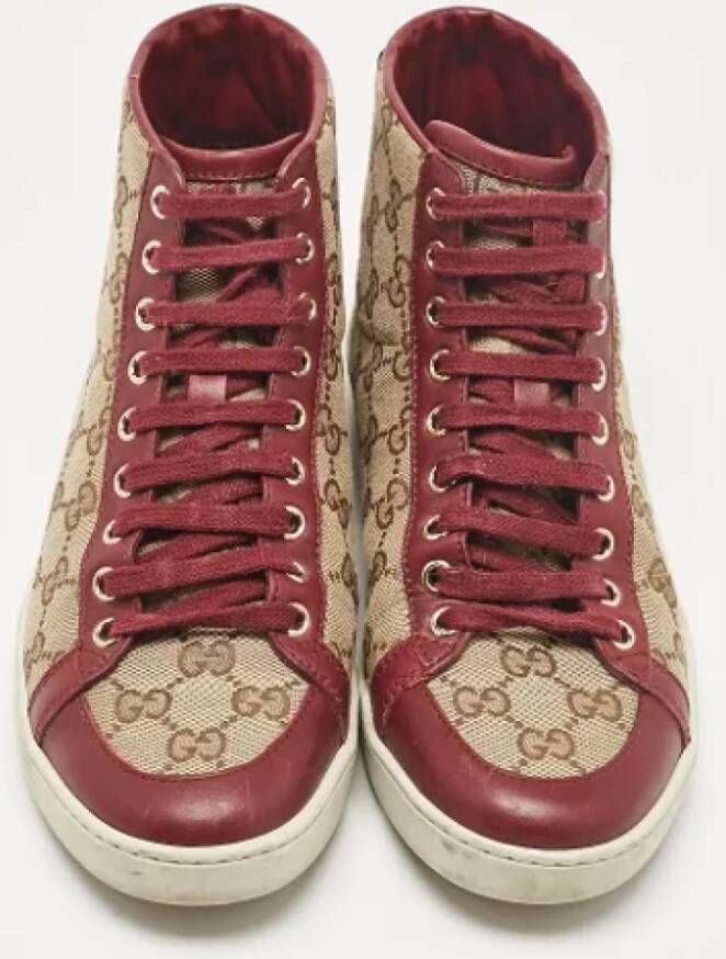 Gucci Vintage Pre-owned Canvas sneakers Brown Dames