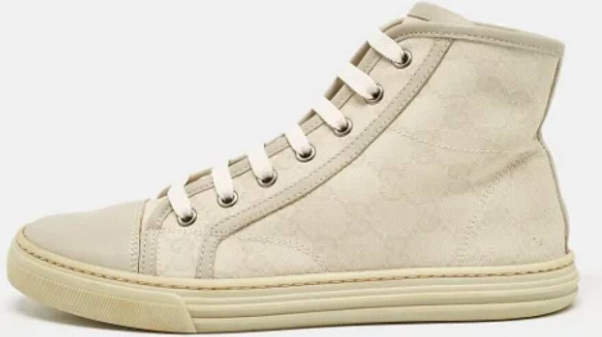 Gucci Vintage Pre-owned Canvas sneakers Gray Dames