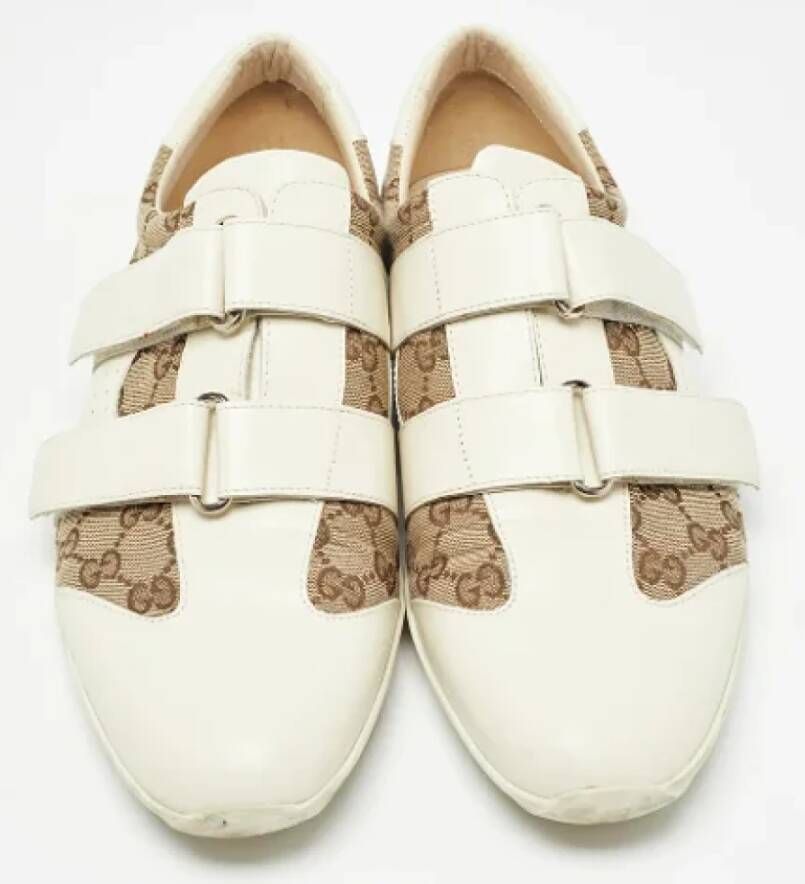 Gucci Vintage Pre-owned Canvas sneakers White Dames