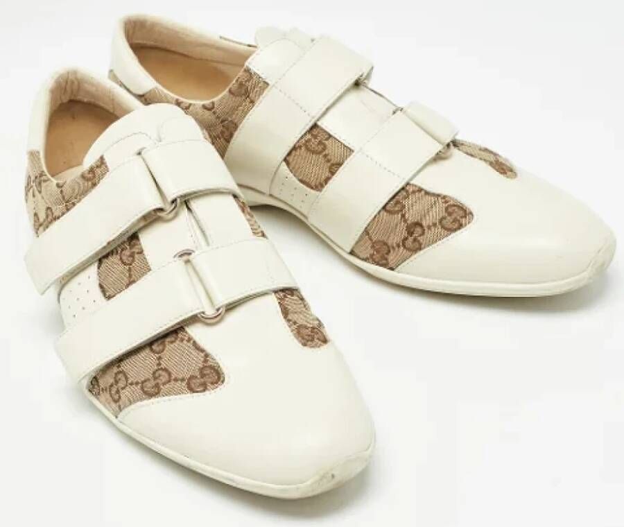 Gucci Vintage Pre-owned Canvas sneakers White Dames