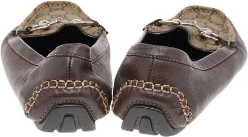 Gucci Vintage Pre-owned Coated canvas flats Beige Dames