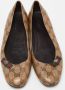 Gucci Vintage Pre-owned Coated canvas flats Brown Dames - Thumbnail 2