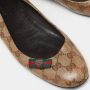 Gucci Vintage Pre-owned Coated canvas flats Brown Dames - Thumbnail 6