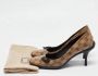 Gucci Vintage Pre-owned Coated canvas heels Beige Dames - Thumbnail 9
