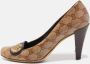 Gucci Vintage Pre-owned Coated canvas heels Brown Dames - Thumbnail 2