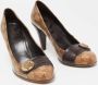 Gucci Vintage Pre-owned Coated canvas heels Brown Dames - Thumbnail 4