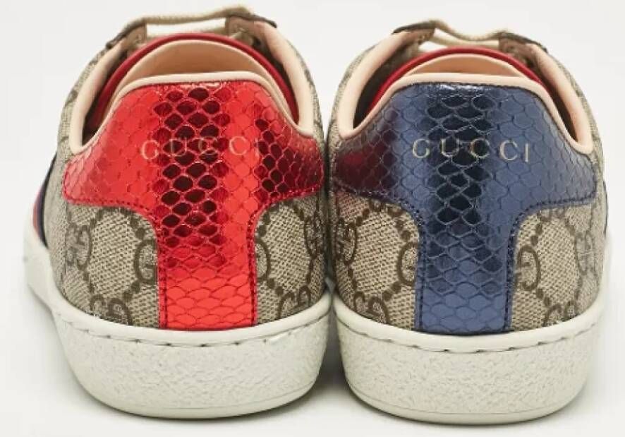Gucci Vintage Pre-owned Coated canvas sneakers Beige Dames