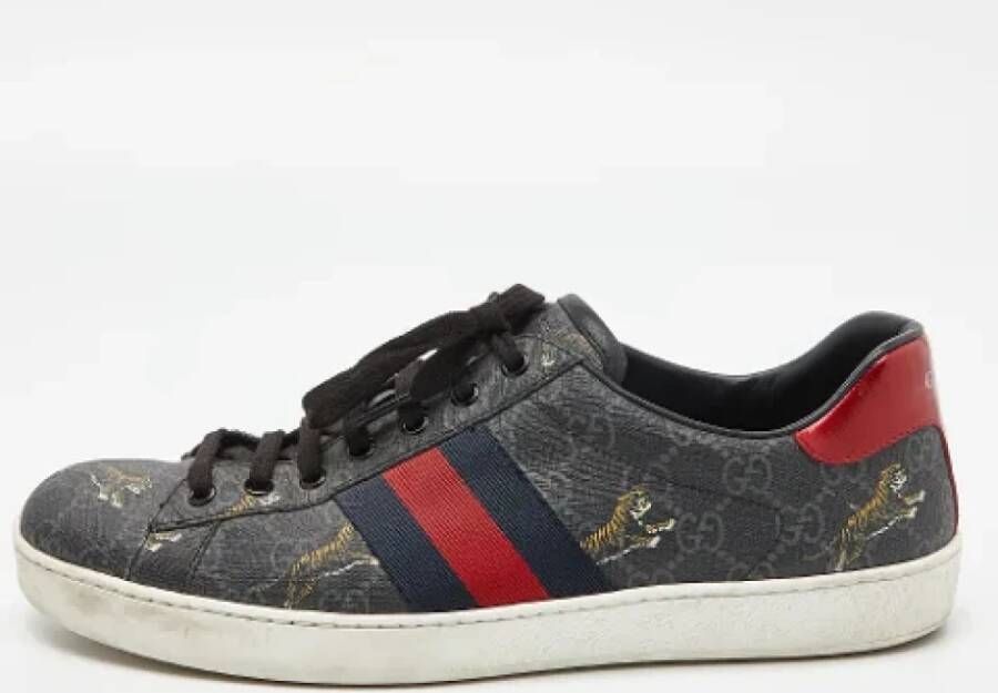 Gucci Vintage Pre-owned Coated canvas sneakers Black Dames
