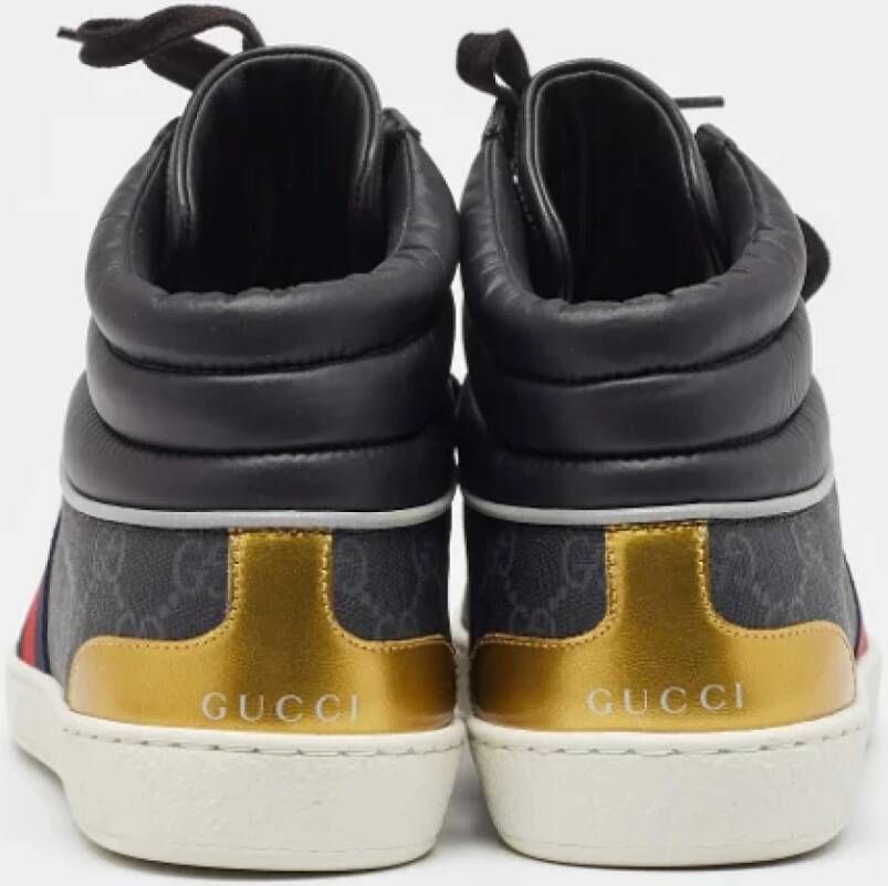 Gucci Vintage Pre-owned Coated canvas sneakers Black Heren