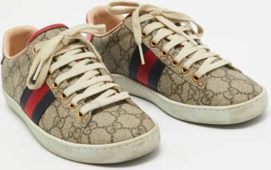 Gucci Vintage Pre-owned Coated canvas sneakers Multicolor Dames