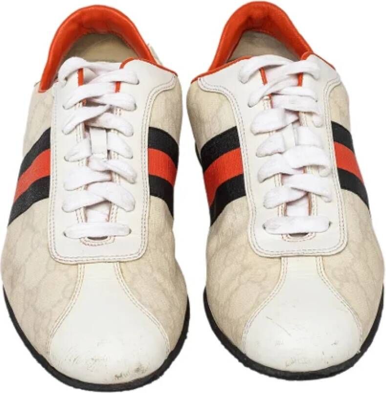 Gucci Vintage Pre-owned Coated canvas sneakers White Dames