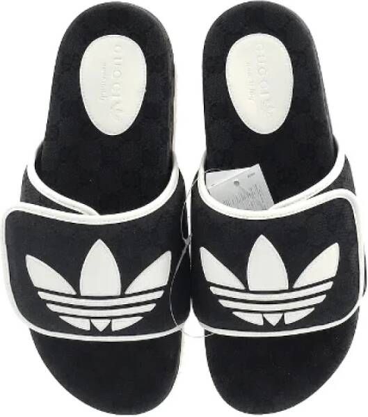 Gucci Vintage Pre-owned Cotton sandals Black Heren