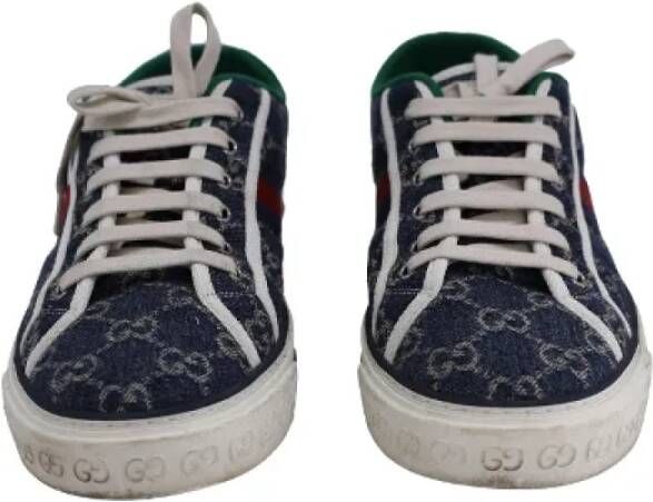 Gucci Vintage Pre-owned Cotton sneakers Blue Heren