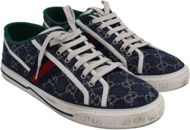Gucci Vintage Pre-owned Cotton sneakers Blue Heren