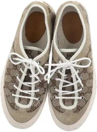 Gucci Vintage Pre-owned Cotton sneakers Brown Heren