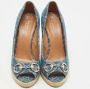 Gucci Vintage Pre-owned Denim heels Blue Dames - Thumbnail 2