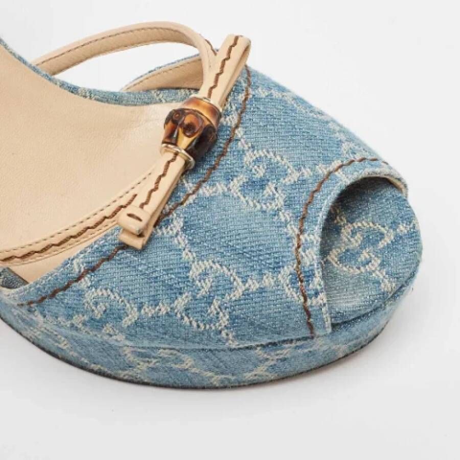 Gucci Vintage Pre-owned Denim sandals Blue Dames