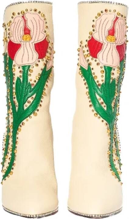 Gucci Vintage Pre-owned Fabric boots Beige Dames