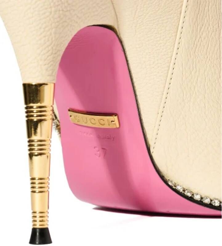 Gucci Vintage Pre-owned Fabric boots Beige Dames