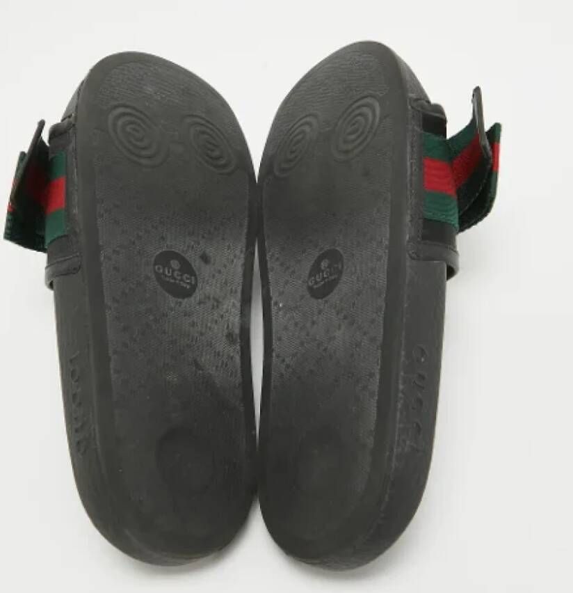 Gucci Vintage Pre-owned Fabric flats Black Dames