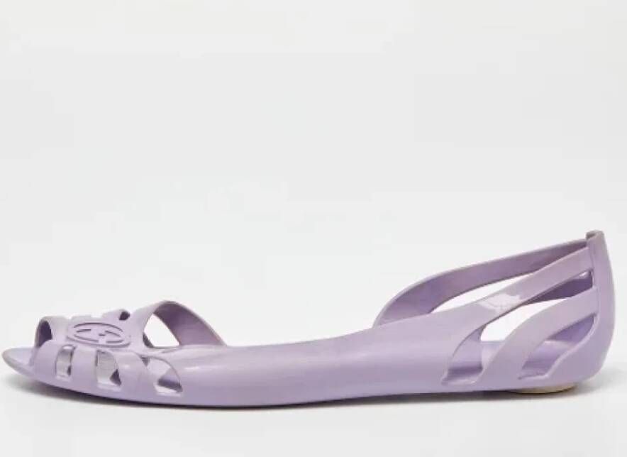 Gucci Vintage Pre-owned Fabric flats Purple Dames
