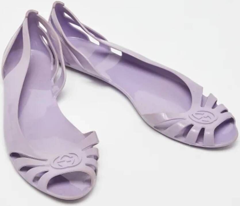 Gucci Vintage Pre-owned Fabric flats Purple Dames