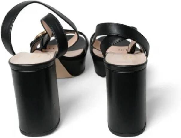 Gucci Vintage Pre-owned Fabric heels Black Dames