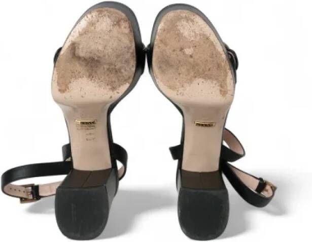 Gucci Vintage Pre-owned Fabric heels Black Dames