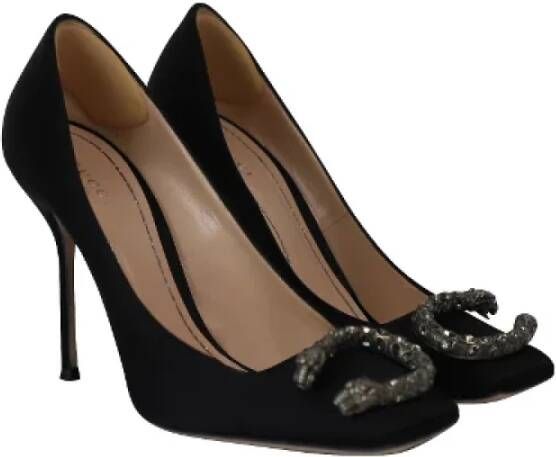 Gucci Vintage Pre-owned Fabric heels Black Dames