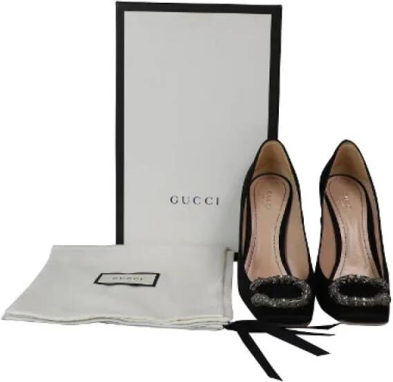 Gucci Vintage Pre-owned Fabric heels Black Dames