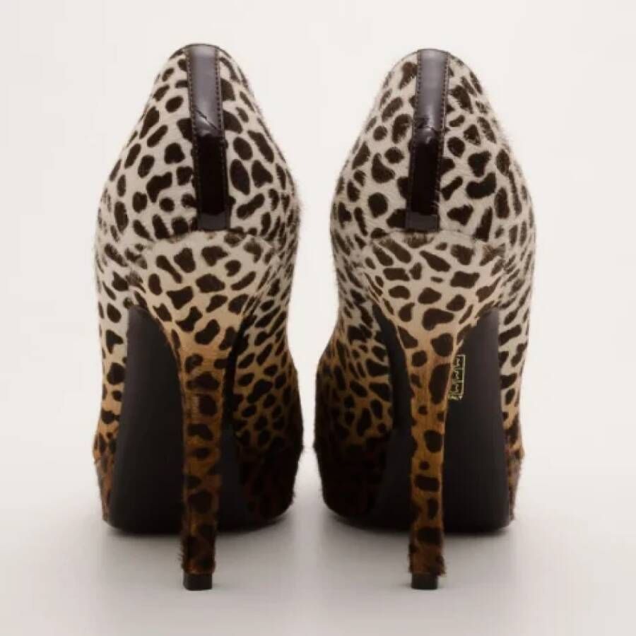 Gucci Vintage Pre-owned Fabric heels Brown Dames