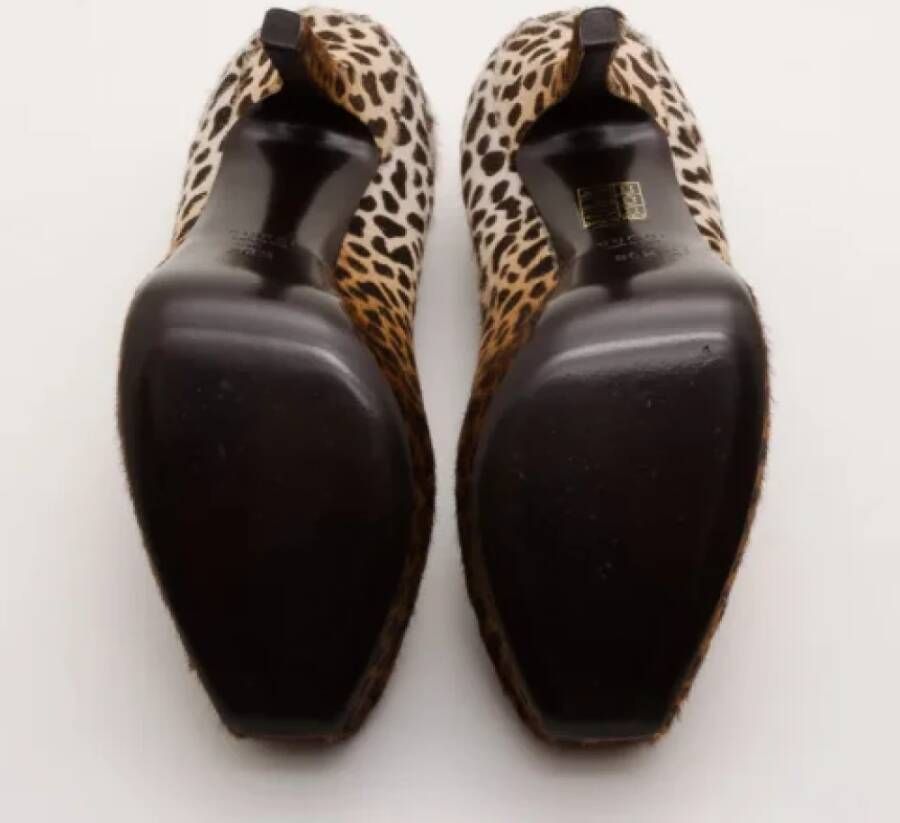 Gucci Vintage Pre-owned Fabric heels Brown Dames