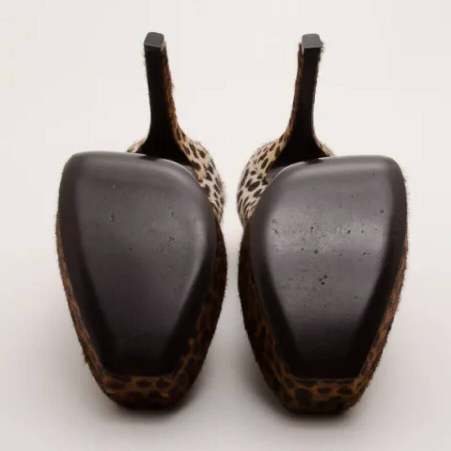 Gucci Vintage Pre-owned Fabric heels Brown Dames