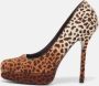 Gucci Vintage Pre-owned Fabric heels Brown Dames - Thumbnail 2
