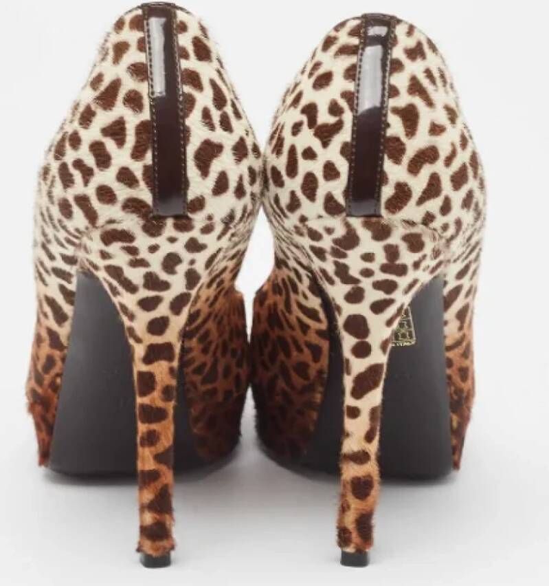 Gucci Vintage Pre-owned Fabric heels Brown Dames