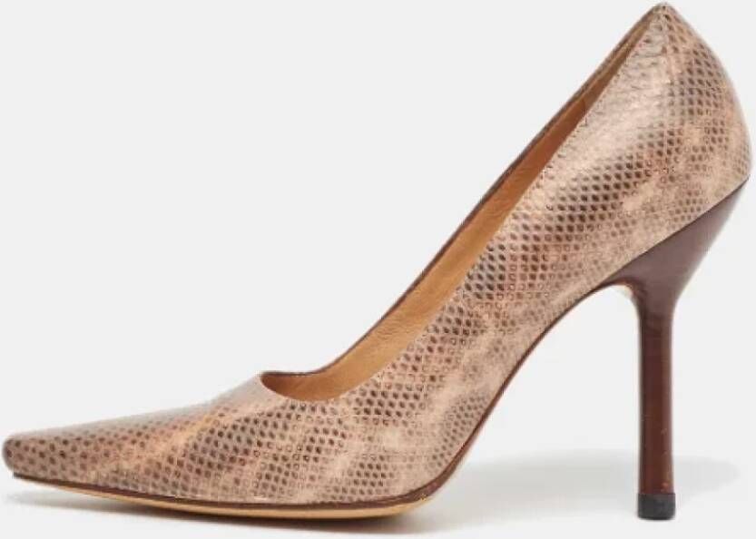 Gucci Vintage Pre-owned Fabric heels Brown Dames